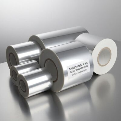 Goede prijs. Tensile sterkte 50 MPa Laminatiefilmrolletjes met biaksiale spanningsbewerking Type Dikte 12 tot 30 micron Geschikt voor verpakking online