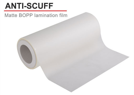 Good price Squeff Resistant Adhesive Bopp Matt Film Roll voor warm stempelen 28mic 4000m online